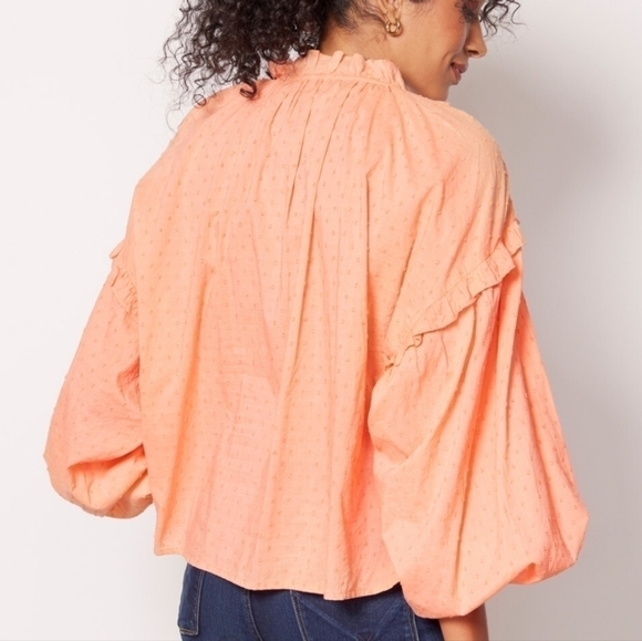 Cleobella Phoenix Blouse Coral Large NWT - Picture 3 of 11